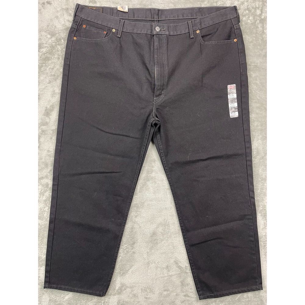 NWT Levi's 550 Men's Relaxed Fit Jeans Size 50x30 Black Denim Tapered Leg